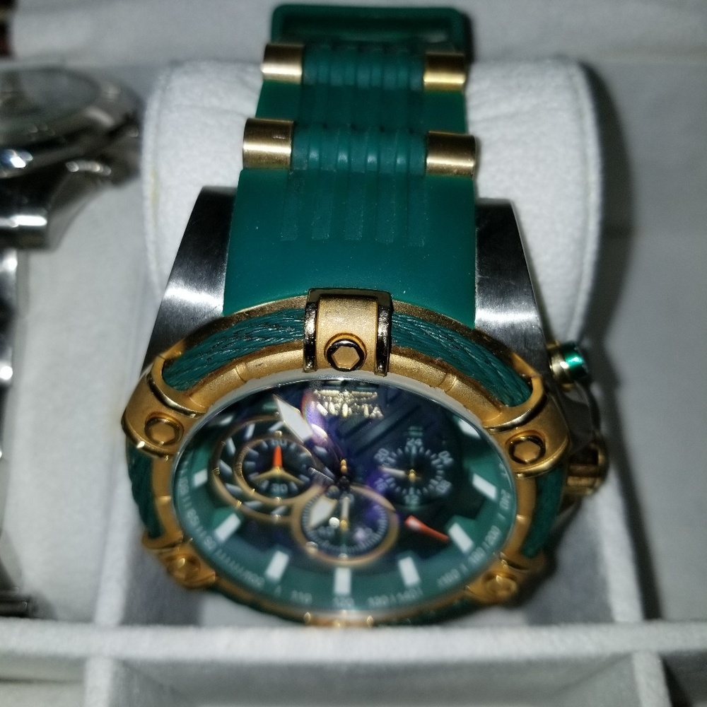 Invicta Mens Russian Diver Gold/Green - Picture 2 of 3